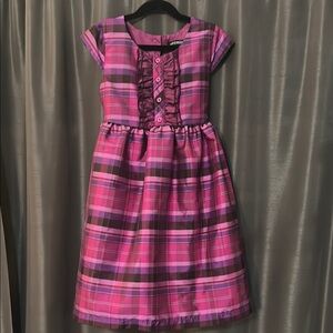 George Pink and Purple Plaid Casual Dress